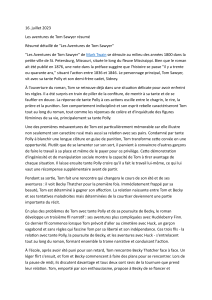 Les Aventures de Tom Sawyer : Résumé Détaillé