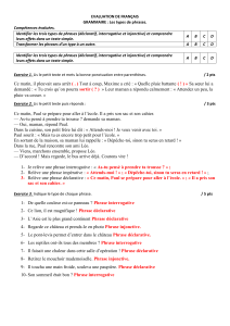 &Eacute;valuation de Grammaire Fran&ccedil;aise : Types et Transformation de Phrases