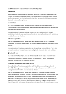 4ème vs 5ème République : Comparaison des régimes politiques