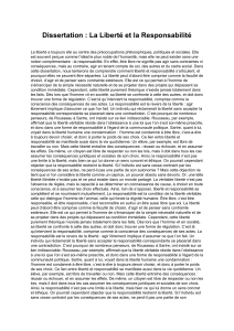 Liberté et Responsabilité: Une Dissertation Philosophique