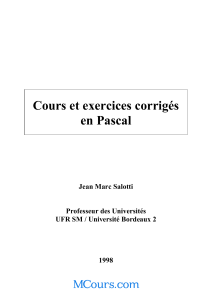cour informatique et exercice plus corrigé