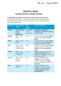 Plan de Présentation DMAIC : Rôles, Tâches et Structure Détaillée