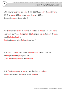 Atelier de résolution de problèmes - Exercices de Mathématiques