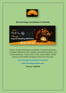 Best Astrology Consultations In Australia