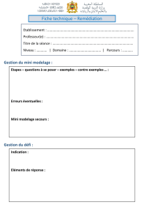 Fiche Technique Remédiation | Plan de Séance Pédagogique