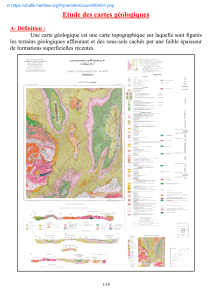Etude des cartes géologiques : lecture, pendage, structures et coupes