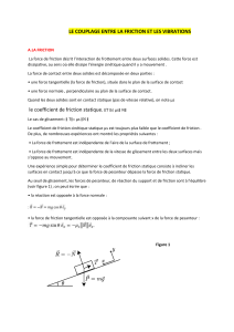 Couplage Friction-Vibrations : Phénomènes et Modèles Mécaniques
