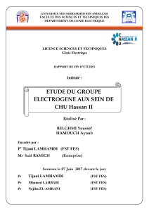 Étude du groupe électrogène au CHU Hassan II