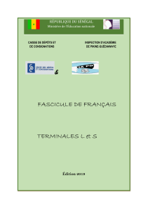 Fascicule de Français Terminales L et S - Guide d'étude 2019