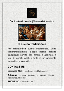 Cucina tradizionale  Venereristorante.it