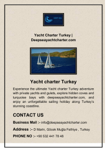 Yacht Charter Turkey  Deepseayachtcharter