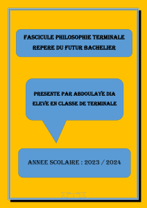 Fascicule Philosophie Terminale : Origines, Sp&eacute;cificit&eacute; & Concepts Cl&eacute;s