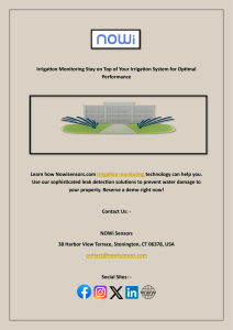 Irrigation Monitoring Stay on Top of Your Irrigation System for Optimal Performance
