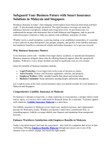 Safeguard Your Business Future with Smart Insurance Solutions in Malaysia and Singapore