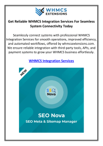 Get Reliable WHMCS Integration Services For Seamless System Connectivity Today
