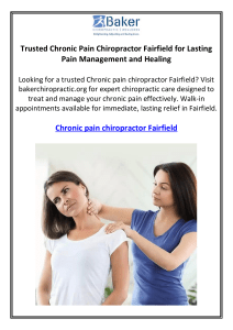 Trusted Chronic Pain Chiropractor Fairfield for Lasting Pain Management and Healing