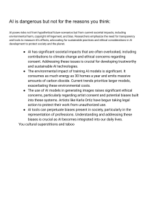 AI Dangers: Environmental Harm, Copyright, Bias & Ethical Impacts