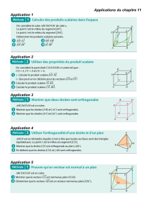Géométrie Spatiale: Exercices sur Produits Scalaires et Vecteurs