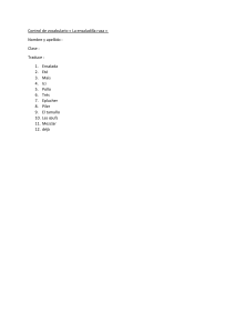 Control de vocabulario la ensaladilla