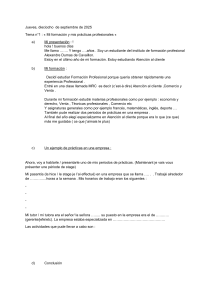 Mi formación y mis prácticas en una empresa ACC