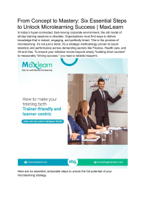 Microlearning Success: 6 Steps to Unlock Potential | MaxLearn