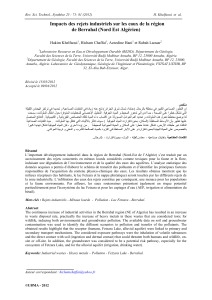 Impacts des rejets industriels sur les eaux de Berrahal, Algérie