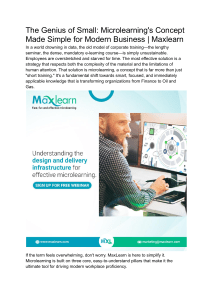 Microlearning: Concept, Pillars & Benefits for Modern Business