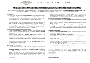 Appel d'offres : Fourniture d'uniformes Lyc&eacute;e Thierno Sa&iuml;dou Nourou TALL