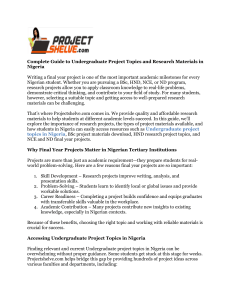 Complete Guide to Undergraduate Project Topics and Research Materials in Nigeria