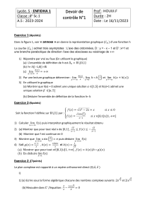 Devoir de contrôle N°1 Mathématiques Lycée Enfidha 2023-2024