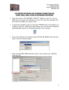 FTP Server Setup for FANUC & Mitsubishi CNC Machines Ethernet