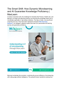 Dynamic Microlearning with AI: MaxLearn for Knowledge Proficiency