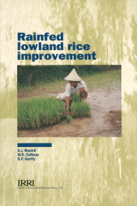 Rainfed Lowland Rice Improvement: Breeding, Agronomy, and Stress Tolerance