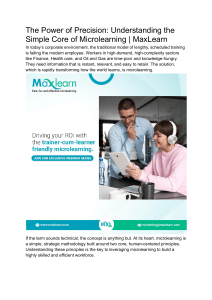 Microlearning: The Power of Precision with MaxLearn