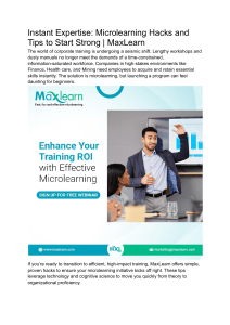 Microlearning Hacks: Tips for Effective Corporate Training