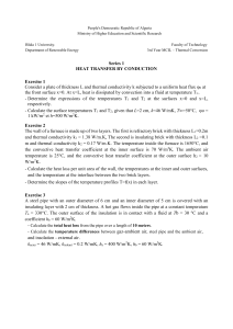 Heat Transfer by Conduction Exercises
