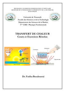 Transfert de Chaleur : Cours et Exercices Résolus - Physique Fondamentale