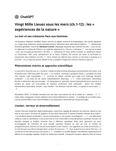 Analyse Vingt Mille Lieues sous les mers (ch.1-12) : Nature & Science