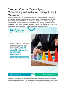 Microlearning: A Simple Concept Guide for Effective Training