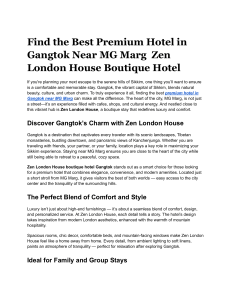 Rental property in Gangtok near MG Marg