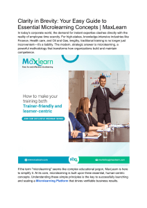 Microlearning Guide: Essential Concepts & Implementation