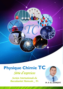 Física Química TC: Serie de Ejercicios - Bachillerato Marroquí