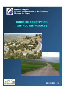 Guide de Conception des Routes Rurales - Ministère Marocain