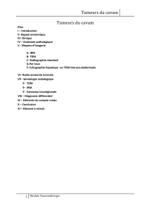 Tumeurs du cavum : Diagnostic et Imagerie en Neuroradiologie