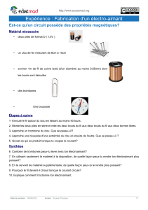 Guide Expérience Électroaimant