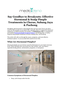hormonal acne treatment cheras