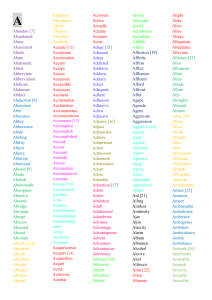 Liste de Vocabulaire Anglais: Mots A-B pour Étudiants Lycée & Collège