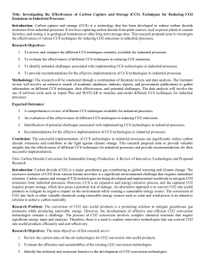 Carbon Capture, CO2 Conversion & Natural Gas Production Research