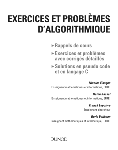 Exercices et Problèmes d'Algorithmique : Cours, Corrigés & Code C