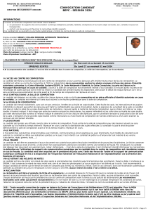 Convocation BEPC 2024 Côte d'Ivoire - KOUADIO N'DA AFFOUA MARIE ORNELA